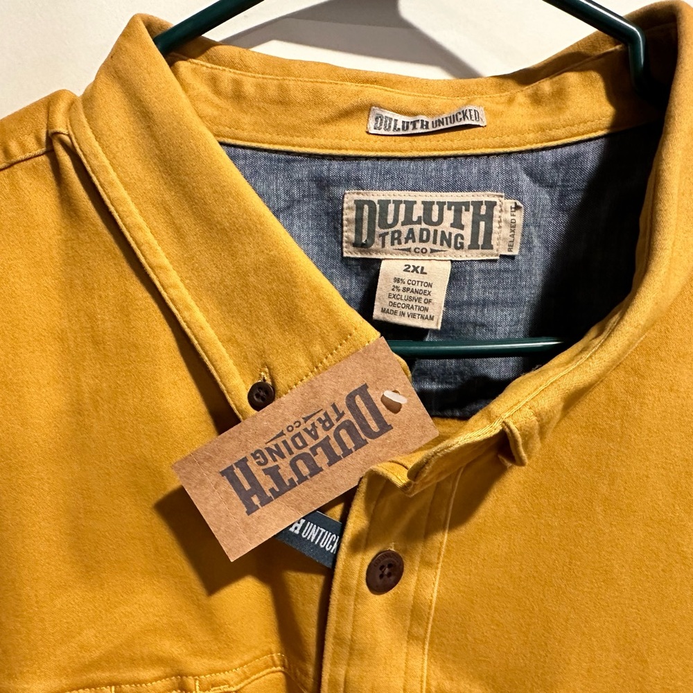 Duluth 2X.      Men's Free Swingin' Moleskin Relaxed Fit Shirt